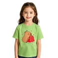 thumbnail image 1 of 2026 Girls Boys Graphic Tees Kids Cute Summer Tops Casual Short Sleeve Crew Neck T Shirts(Light Green1,4-5 Years), 1 of 3