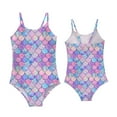 thumbnail image 1 of 2026 Girls Swimming Suit Toddler 3d Digital Printed Fishscale Big Child Kids Bathing Suit Size 9-10 Years, 1 of 3