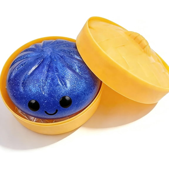 2026 Glitter Dumpling, Glitter Dumpling Squishy Box, Dumplings Squishy, Anxiety Relief Fidget, Soft Squeeze Decompression Dough (1pc-Blue)