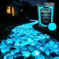 thumbnail image 1 of 2026 Glow-in-the-Dark Garden Stones Night Guide Luminous Pebbles Rainbow Glow in the Dark Stepping Rocks Outdoor Landscaping Decor Glowing Stones Fish Tank Aquarium Decorations, 1 of 5