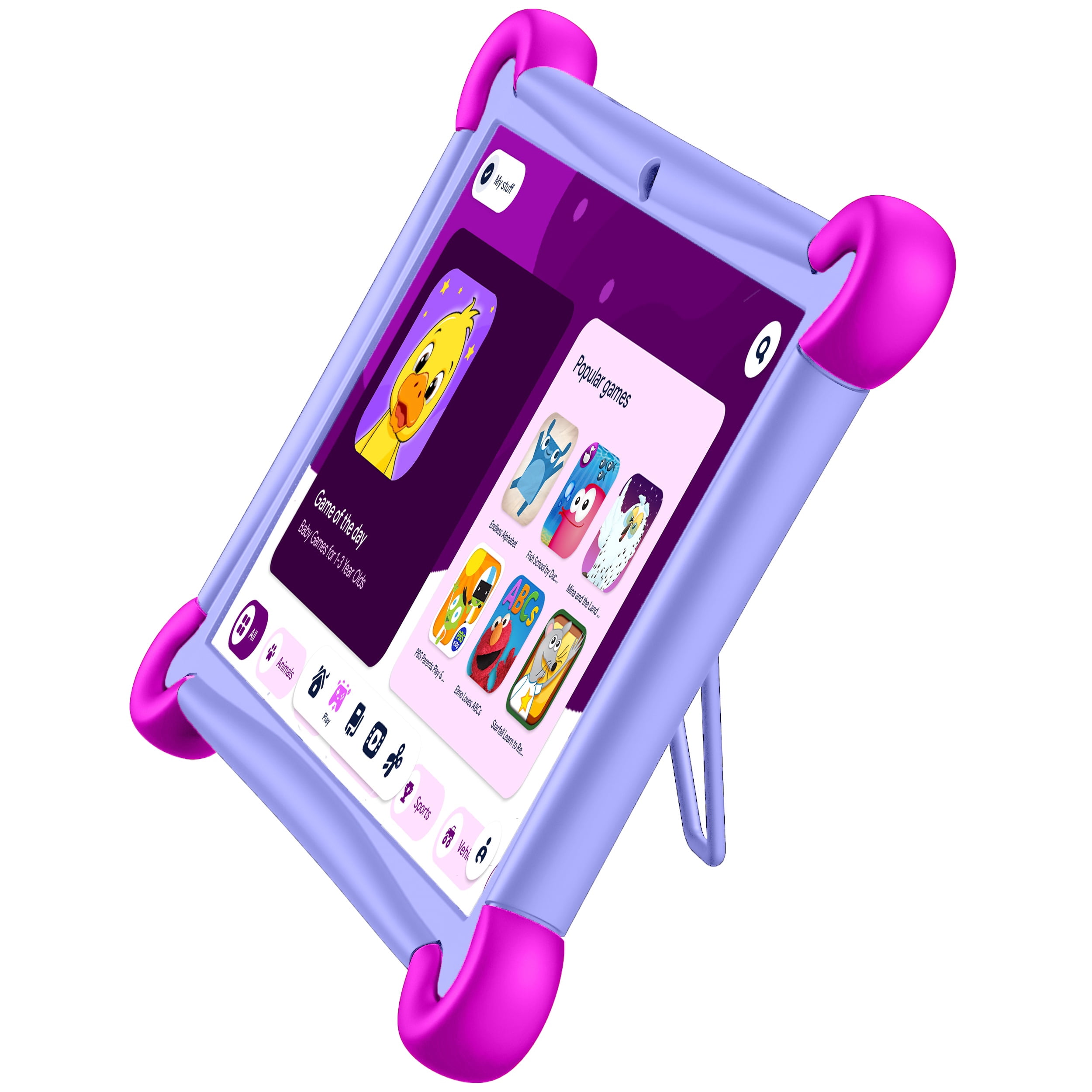 2026 Google Kids Space Prestige Plus 10" Kids Tablet, 128GB Octa-Core, Children's Product Certification, with Bumper Case, Purple