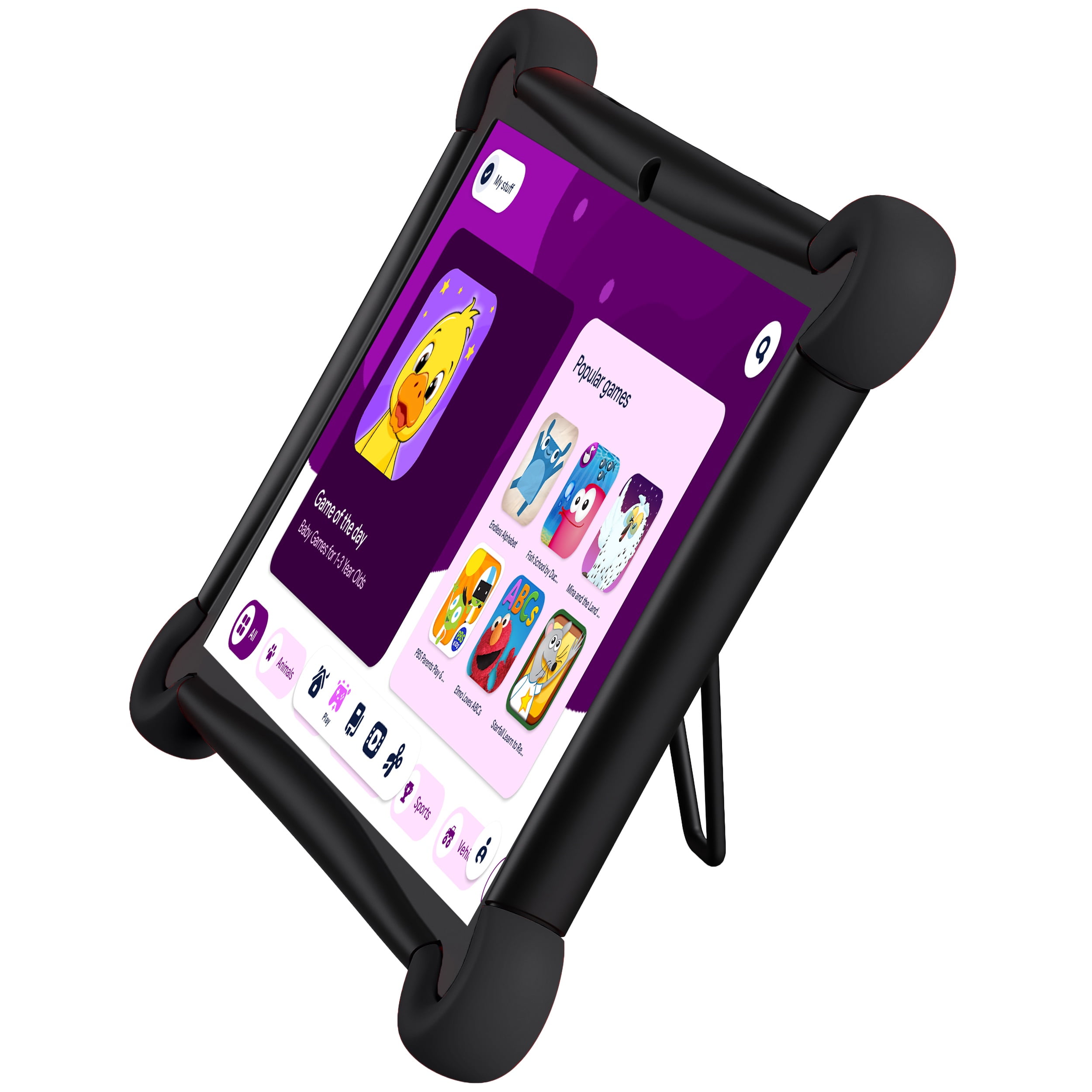 2026 Google Kids Space Prestige Plus 10" Kids Tablet, 64GB Octa-Core, Children's Product Certification, with Bumper Case, Black