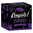 thumbnail image 1 of 2026 Grad Card Box Holder, Congrats Grad Foldable Box, 8.97 Inches Cardboard Gift Box, Grad Party Decor, Tabletop Card Organizer, Storage Box, Ceremony Supply for 2026 Graduation Party, 1 of 7