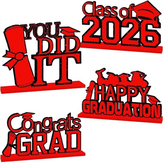 2026 Grad Centerpieces, Black Gold Table Decor, Class Of 2026 Centerpiece, Tabletop Grad Decor, Graduation Party Table Accents, 2026 Graduation Centerpiece, Grad Ceremony Props