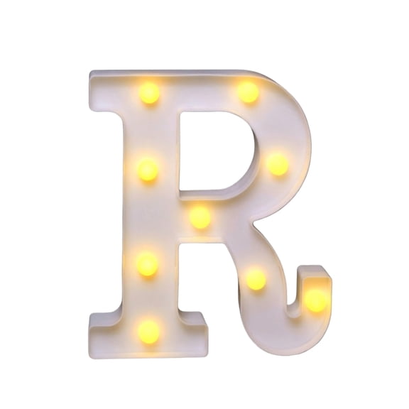 2026 Graduates 22cm (≈9inch) LED Lighted Letter R Sign - Desktop Decor with LED Glow, Battery Operated - For 2026 Graduation Celebrations, Home, Office, Party Decorations