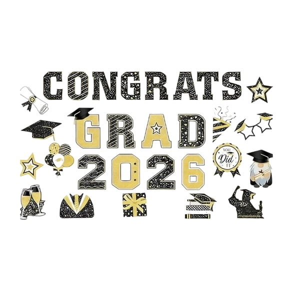 2026 Graduates Car Magnetic Stickers,30Pcs Graduation Fridge Magnets, Car Garage Door Magnetic Stickers Class of 2026 Congrats Grad Party Cruise Door Decorations Supplies