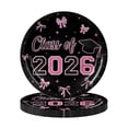 thumbnail image 1 of 2026 Graduation 7-Inch Black Plates - 24-Pack Disposable Salad Plates for Party., 1 of 6