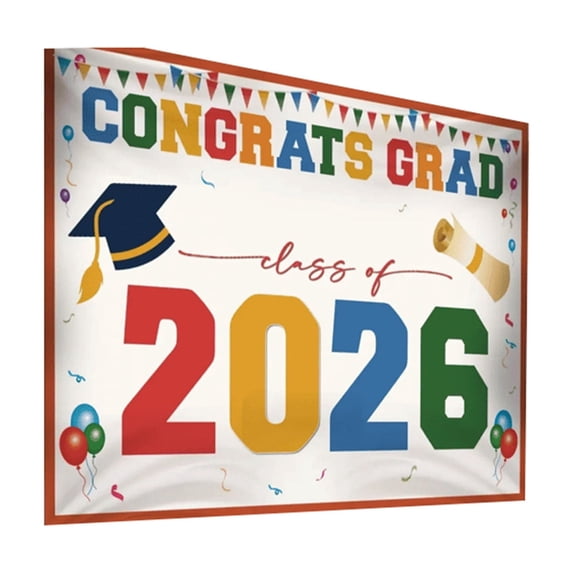 2026 Graduation Banner Congrats Grad Class of 2026 Backdrop for Party ...