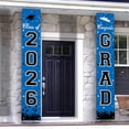 thumbnail image 1 of 2026 Graduation Banners Decorations, Graduation Banner Graduation Party Supplies Class of 2026, Hanging Congratulations/Congrats Grad Banner for Door and Porch, Party Decor - Blue, 1 of 14