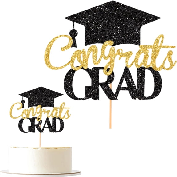 2026 Graduation Cake Topper - "Class of 2026" Cake Decor for High School, College, Senior Graduation Party, Sturdy and Long-Lasting, Easy to Use (1-Pack), By Harlik