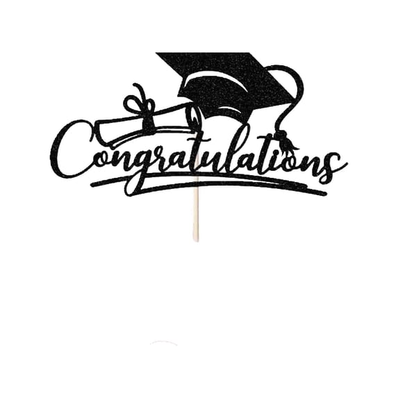 2026 Graduation Cake Topper,Graduation Theme Party Cake Decorations Supplies,Graduation Party Supplies,Graduation Cap Cake Topper,Graduation Cake Decorations,Class Of 2026 Cake Topper,Black,1Pcs