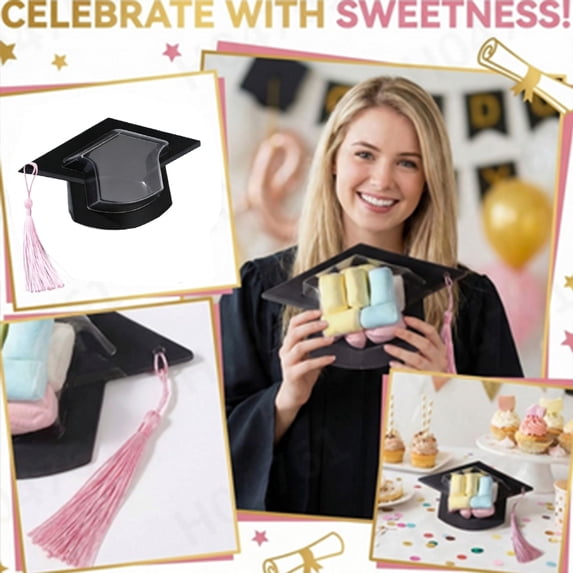 2026 Graduation Candy Card with Tassel and Clear Candy Dome, Personalized Graduation Greeting Card Gift