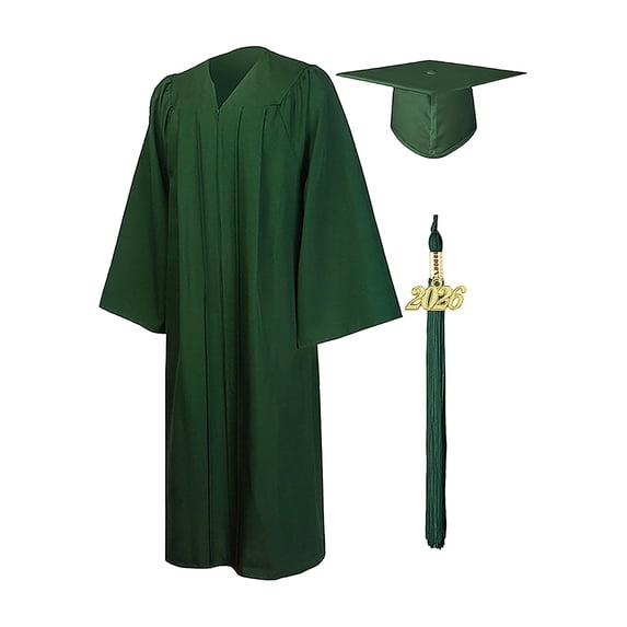 2026 Graduation Cap and Gown Set with Tassel Unisex Matte Graduation Gown for High School and College Commencement Ceremony