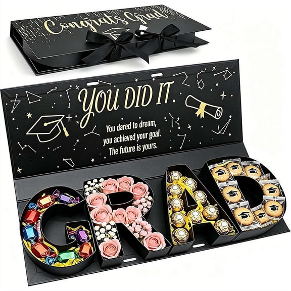 2026 Graduation Cardboard Gift Box (No Items Included), Empty Gift Packaging Box