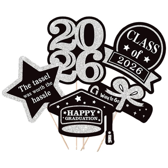 2026 Graduation Centerpiece Sticks, 1 Set Class of 2026 Graduation Decorations Table Toppers,Graduation 2026 Party Supplies for Table Decorations Supply