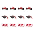 thumbnail image 1 of 2026 Graduation Cupcake Toppers, 12Pcs Food/Appetizer Picks For Graduation Theme Party Mini Cake Decorations Supply, Glitter Diploma & Graduation Cap Cake Decor for Commencement Party(Red,3.9x3.9"), 1 of 6