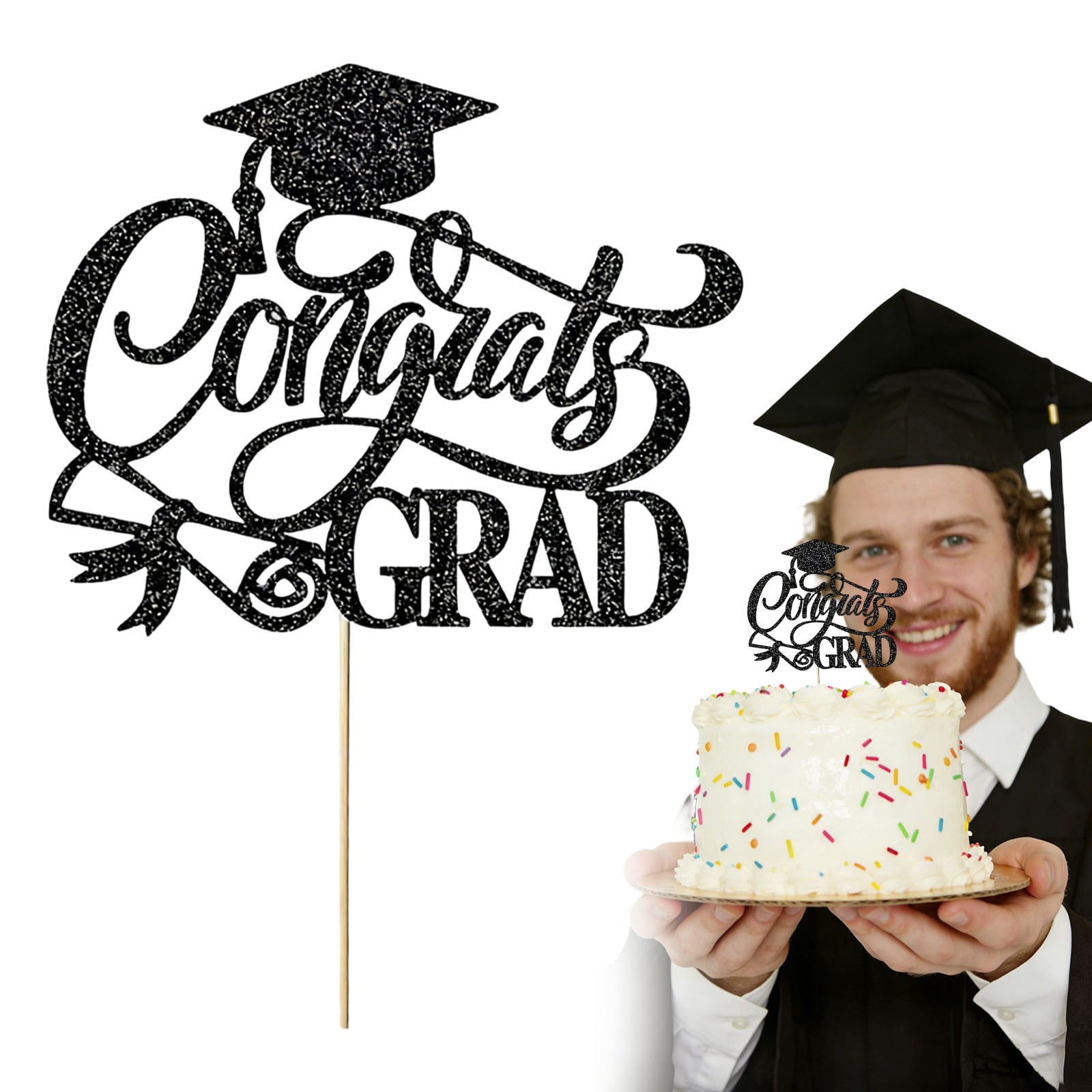 2026 Graduation Cupcake Toppers, Graduation Decorations Class of 2026 Cupcake Topper Graduation Party Decorations Supplies Class of 2026 Congrats Grad Cap Diploma