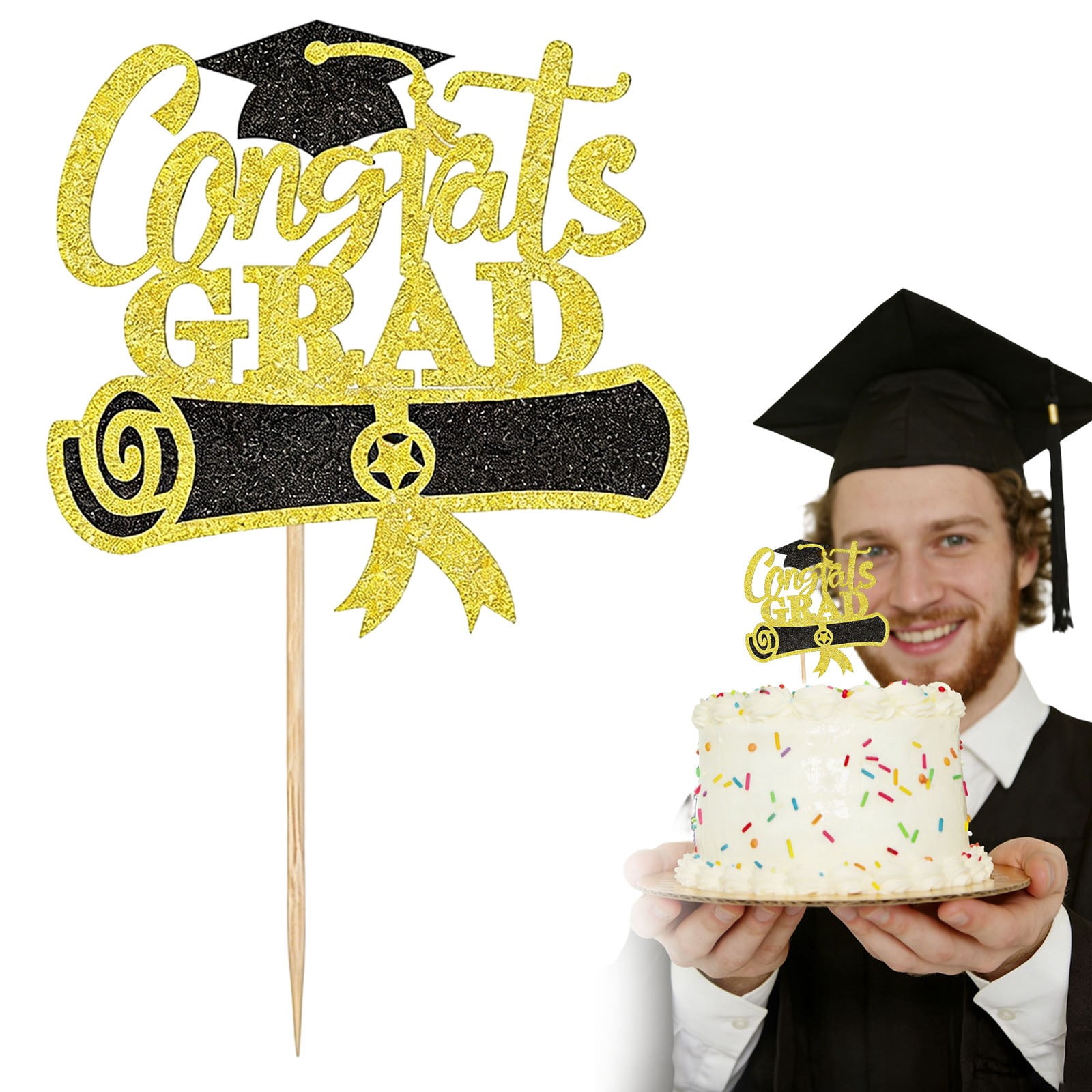 2026 Graduation Cupcake Toppers, Graduation Decorations Class of 2026 Cupcake Topper Graduation Party Decorations Supplies Class of 2026 Congrats Grad Cap Diploma