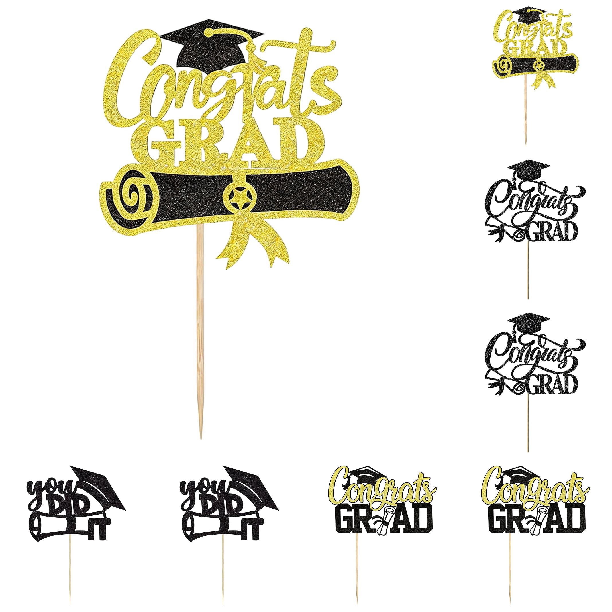 2026 Graduation Cupcake Toppers, Graduation Decorations Class of 2026 Cupcake Topper Graduation Party Decorations Supplies Class of 2026 Congrats Grad Cap Diploma(18PCS)