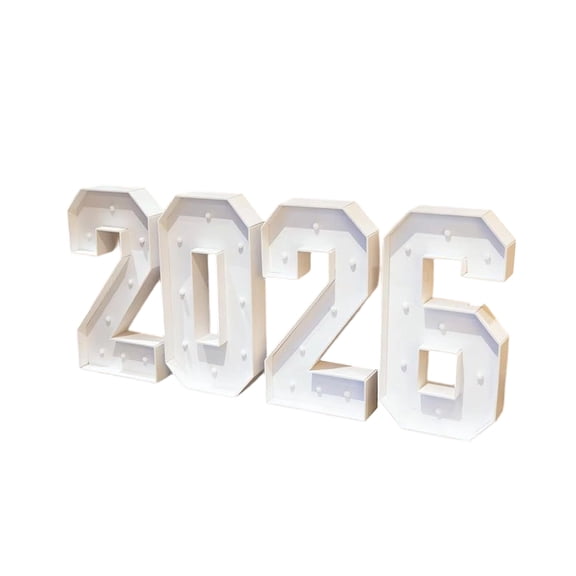 2026 Graduation Decorations 3FT Large Light Up 2026 Marquee Numbers Kit DIY Foam Board Mosaic Sign for Class of 2026 Back to School Party Birthday Wedding Christmas Indoor Outdoor Decor,White
