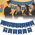 thumbnail image 1 of 2026 Graduation Decorations Congrats Grad Banner, 2026 graduations party decorations Graduation Banners Congrats Grad Banner for Congratulation Graduations Party Supplies, School, Home (Gold&Blue), 1 of 9
