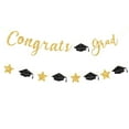 thumbnail image 1 of 2026 Graduation Decorations Congrats Grad Gold Glitter Banner-Graduate Party Decorations, 1 of 4
