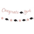 thumbnail image 1 of 2026 Graduation Decorations Congrats Grad Pink Glitter Banner-Graduate Party Decorations, 1 of 4