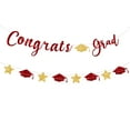 thumbnail image 1 of 2026 Graduation Decorations Congrats Grad Red Glitter Banner-Graduate Party Decorations, 1 of 4