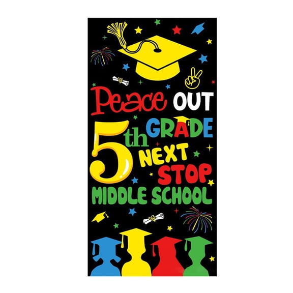 2026 Graduation Decorations Graduation Curtains March Forward In Peace Graduation Party Supplies Banner Black