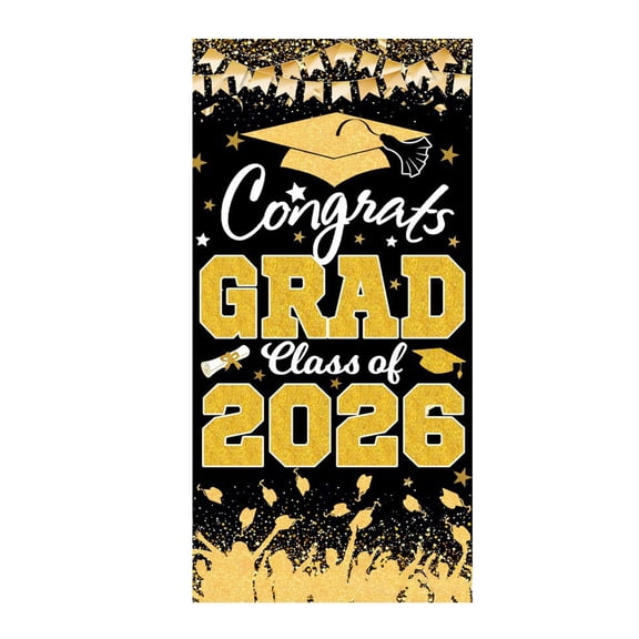 2026 Graduation Decorations Graduation Curtains March Forward In Peace Graduation Party Supplies Banner Gold