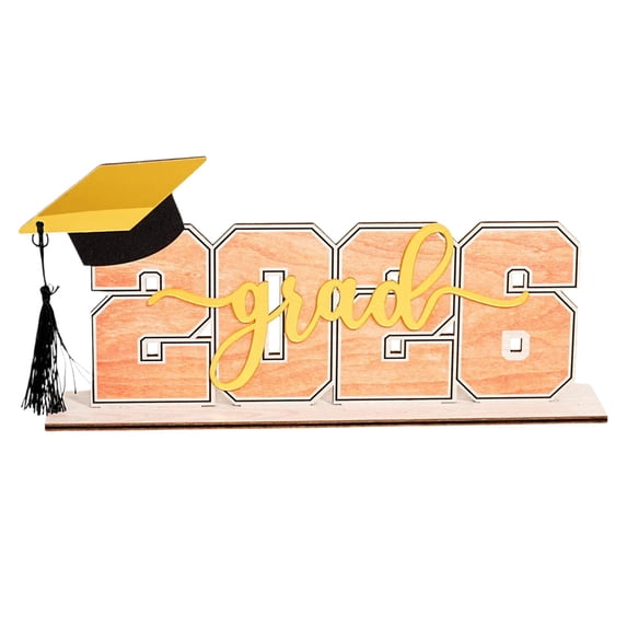 2026 Graduation Decorations Graduation Yard Sign Wooden Class Of 2026 Table Centerpiece Sign Grad Themed Desk Decor Wood Grad Sign Graduation Photo Props