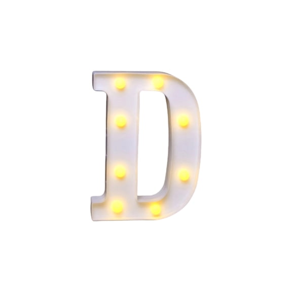 2026 Graduation Decorations Letter D Led Light Battery Powered Warm Night Light Lamp Home Letters Wall Decor Graduation Party Supplies