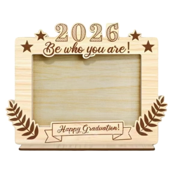 2026 Graduation Decorations Wood Picture Frame Desk Photo Frame for High School College Graduation Party Decor 8X10 Inch