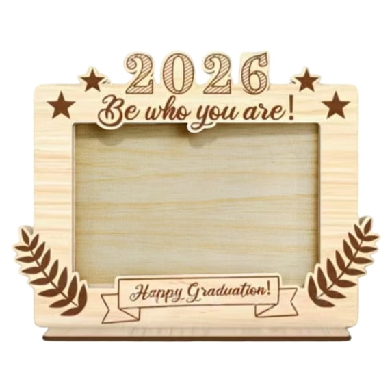 2026 Graduation Decorations Wood Picture Frame Desk Photo Frame for High School College Graduation Party Decor 8X10 Inch