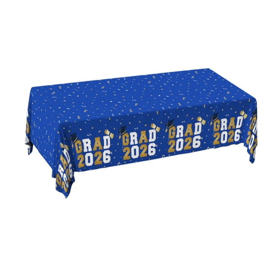 2026 Graduation Disposable Tablecloth,Waterproof Spillproof Party Cover,Reusable Rectangular Cloth for School Celebration Family Gathering Indoor Outdoor Independence Day Graduation Table Decoration