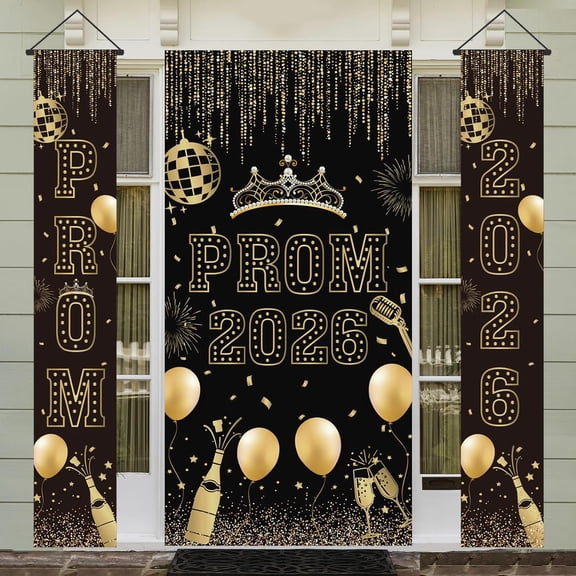 2026 Graduation Door Banner Decorations, Congrats Grad Party Porch Banner, Prom 2026 Porch High Schol College Graduation Party Supplies