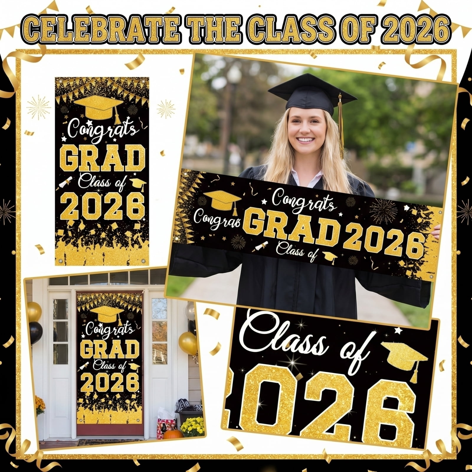 2026 Graduation Door Banner Decorations - Large Class of 2026 Congrats ...