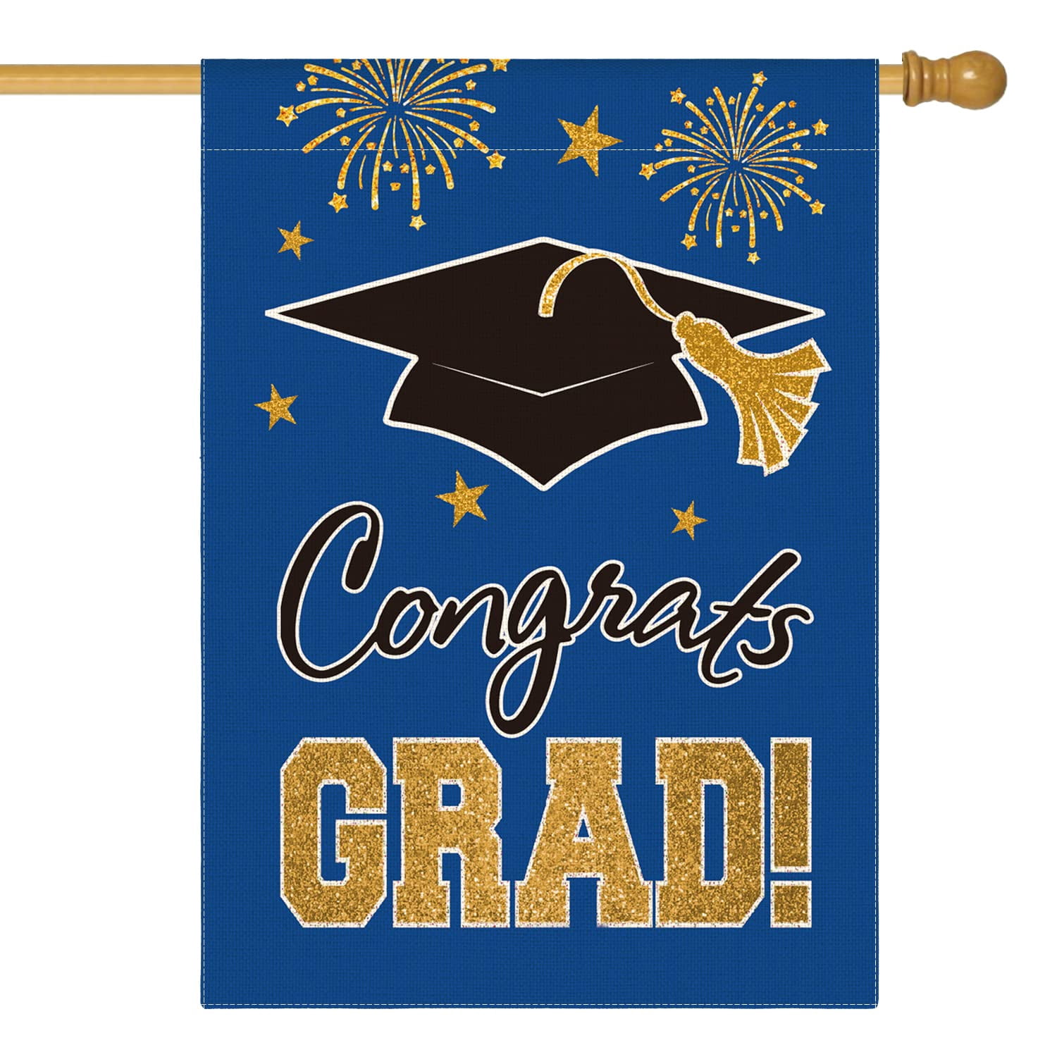 2026 Graduation Garden Flag Congratulations Graduation Ceremony Courtyard Outdoor Decoration 12 x 18 inches Graduation Diploma Hat Graduation Decoration