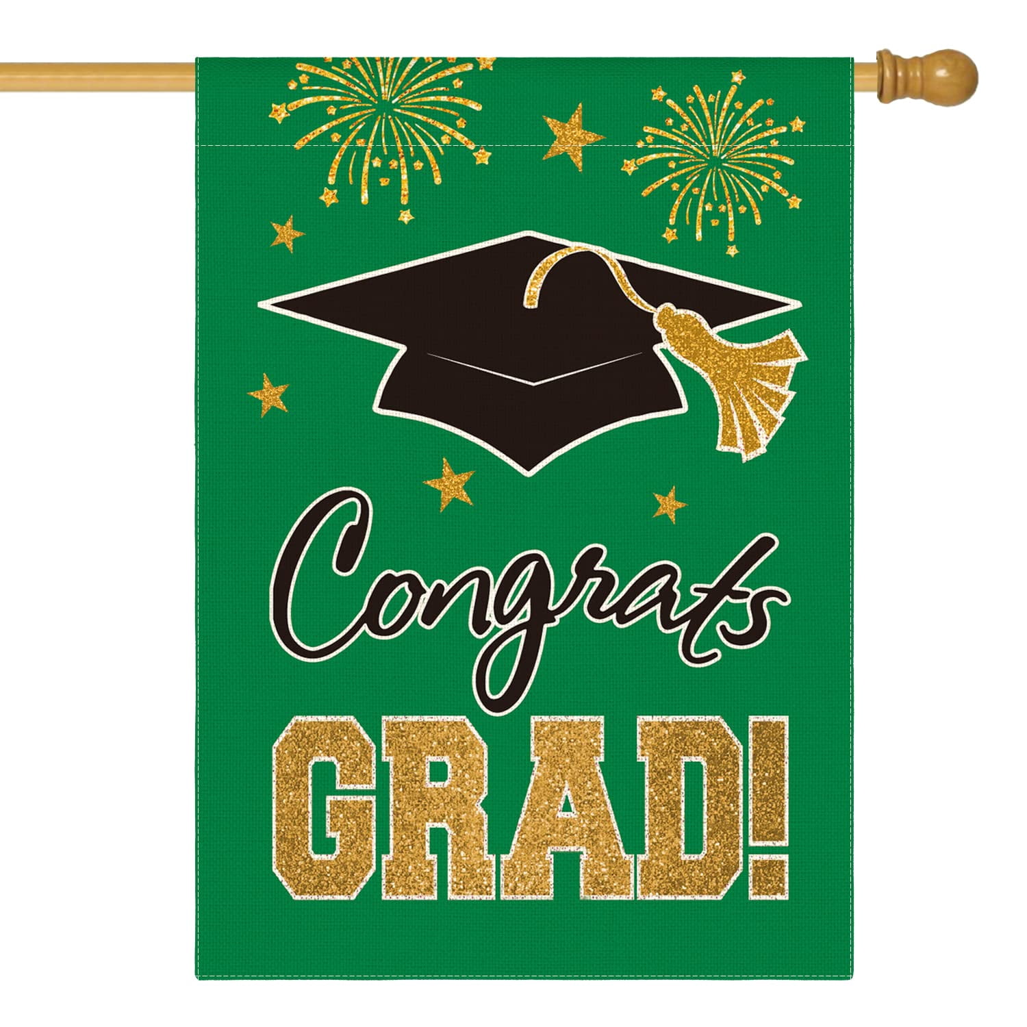 2026 Graduation Garden Flag Congratulations Graduation Ceremony Courtyard Outdoor Decoration 12 x 18 inches Graduation Diploma Hat Graduation Decoration