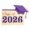 thumbnail image 1 of 2026 Graduation Gift Card Holder, 3.94 Inch Wooden Grad Cap Money Clip, Class of 2026 Keepsake for Graduation Party Favors (Size/Colour as Pictured), 1 of 1