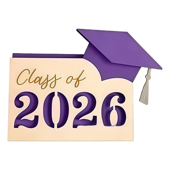 2026 Graduation Gift Card Holder, 3.94 Inch Wooden Grad Cap Money Clip, Class of 2026 Keepsake for Graduation Party Favors (Size/Colour as Pictured)