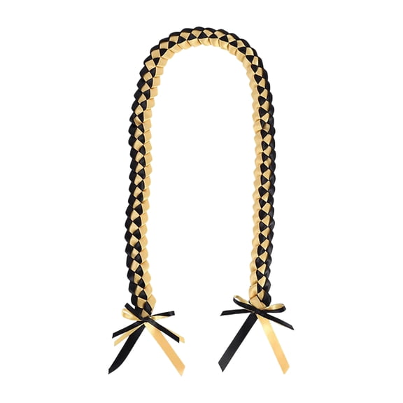2026 Graduation Handmade Ribbon Rope Double Necklace Leis, Congrats Grad Party Gifts with Bow Closure for School College High School Graduation, Unisex Jewelry for Women Men,A