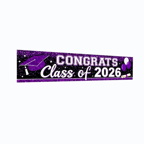 2026 Graduation Hanging Sign, Party Decor for Indoor Outdoor Celebration, Memory Setting Background for Classroom, Yard, and Graduation Gathering Spots