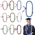 thumbnail image 1 of 2026 Graduation Leis Grad Handmade Ribbon Lei,Graduation Leis Class of 2026 Grad Ribbon Money Lei Double Braided Ribbon Necklace with Grad Letters for Graduation Gifts Supplies(A), 1 of 9
