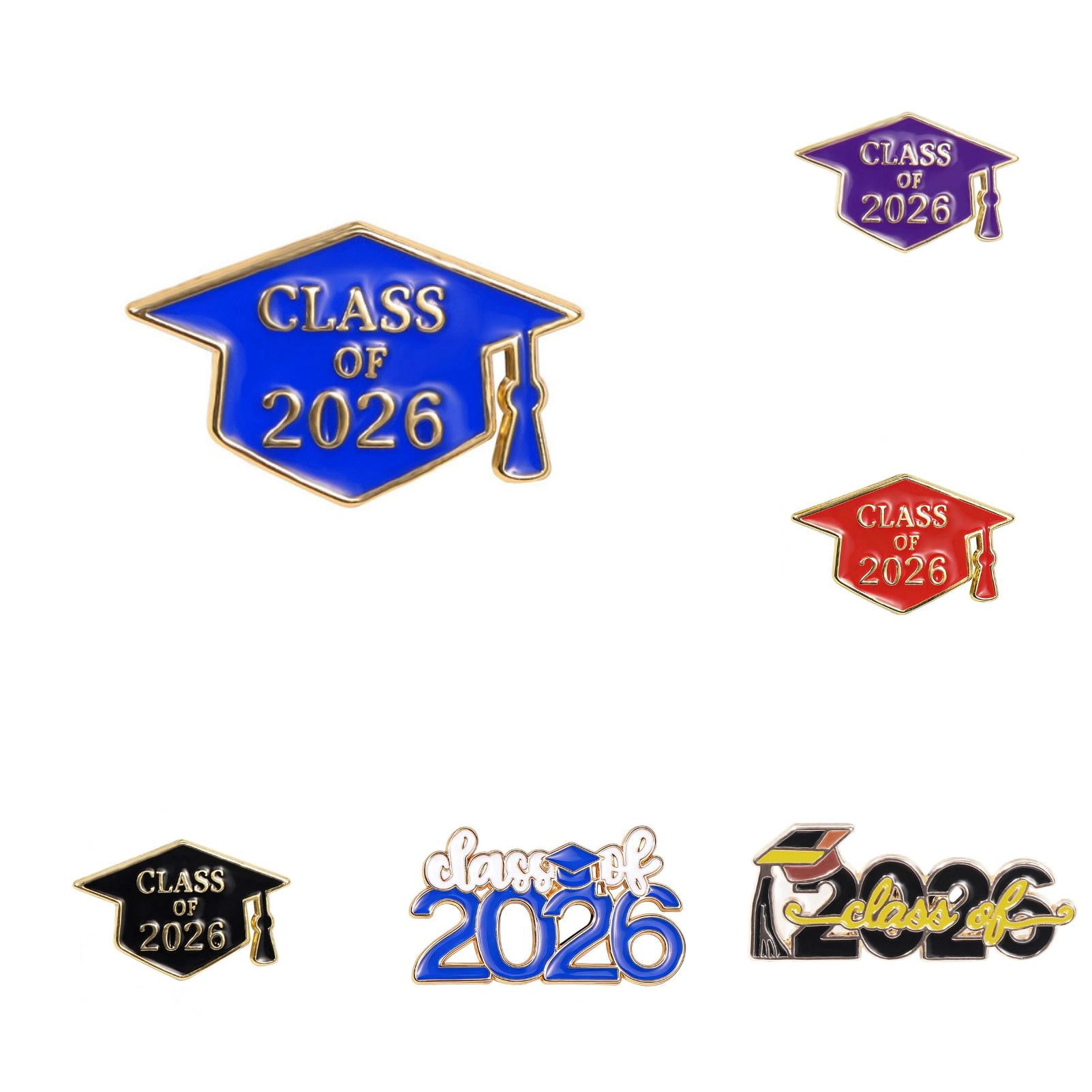 2026 Graduation Metal Lapel Pin, 6 PCS Class of 2026 Cap and Diploma ...