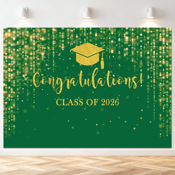 2026 Graduation Party Background Banner Graduation Background Flash Scattered Scenery 2026 Congratulations Graduation Ball Cake Table Decoration Photos Booth Props