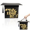 thumbnail image 1 of 2026 Graduation Party Card Box, Congrats Cap Card Holder Box with Tassel for 2026 Graduation Party Decoration and Grad Parties (Black), 1 of 8