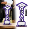 thumbnail image 1 of 2026 Graduation Party Decoration, Wooden GRAD Letters Tabletop Sign Graduation Decor, Class of 2026 Table Centerpieces Grad Congratulate Table Toppers, for High School College, 4*9 inch, 1 of 9