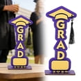 thumbnail image 1 of 2026 Graduation Party Decoration, Wooden GRAD Letters Tabletop Sign Graduation Decor, Class of 2026 Table Centerpieces Grad Congratulate Table Toppers, for High School College, 4*9 inch, 1 of 9