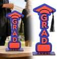 thumbnail image 1 of 2026 Graduation Party Decoration, Wooden GRAD Letters Tabletop Sign Graduation Decor, Class of 2026 Table Centerpieces Grad Congratulate Table Toppers, for High School College, 4*9 inch, 1 of 9